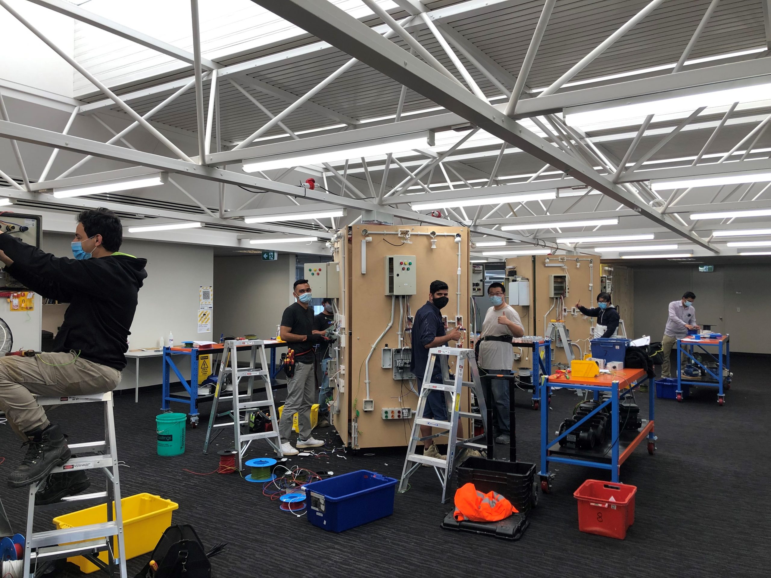 Apprentices working in their E-tec course